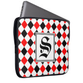 Diamond Pattern #3 Mit Monogramm Laptopschutzhülle (Vorne Rechts)