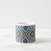 Diamond Pattern Blue Red Yellow Green  Espressotasse (Vorderseite)