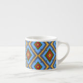Diamond Pattern Blue Red Yellow Green  Espressotasse (Rechts)