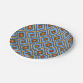 Diamond Pattern Blue Red Yellow Green  Pappteller (Schrägansicht)