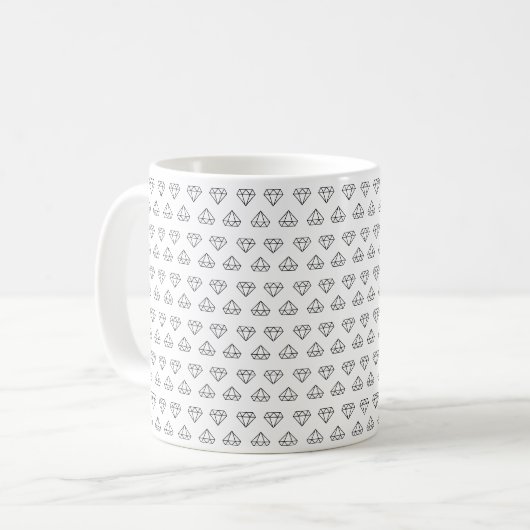 Diamond Pattern Coffee Tasse (Vorderseite Links)