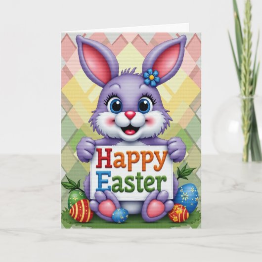 Diamond Pattern Easter Card Karte (Vorderseite)