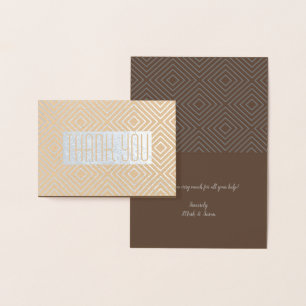 Diamond pattern Foil Danke Karte