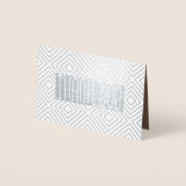 Diamond pattern Foil Danke Karte (Vorderseite)