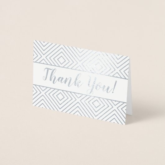 Diamond pattern Foil Danke Karte (Vorderseite)