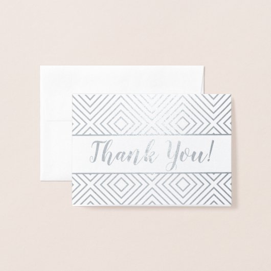 Diamond pattern Foil Danke Karte (Vorderseite mit Umschlag)