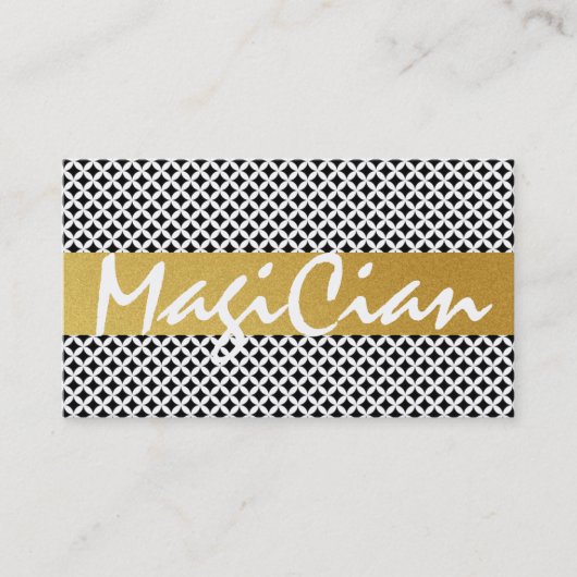 Diamond Pattern Magician Business Card Visitenkarte (Vorderseite)