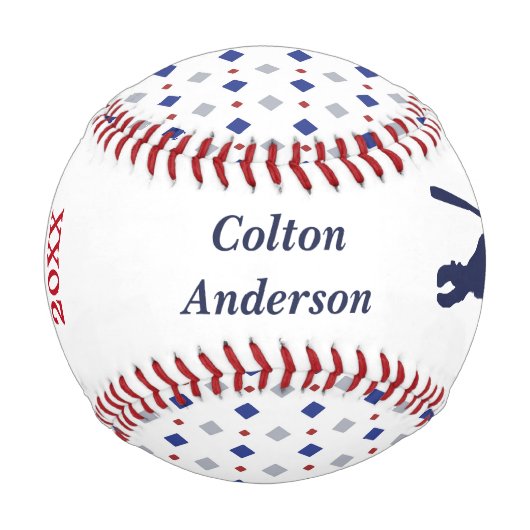 Diamond Pattern MVP Personalisiert halten Baseball (Vorderseite)