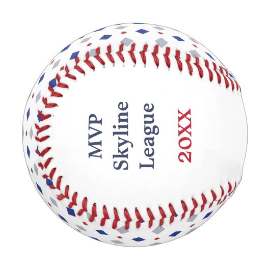 Diamond Pattern MVP Personalisiert halten Baseball (Vorderseite Links)
