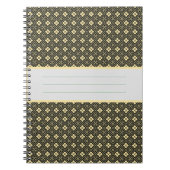 Diamond Pattern Noir Notizblock (Vorderseite)
