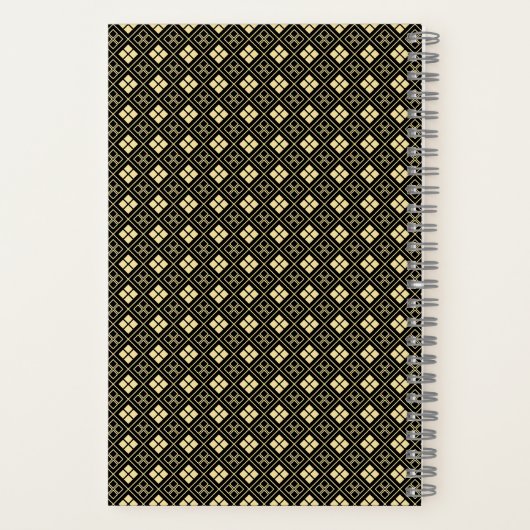 Diamond Pattern Noir Notizblock (Rückseite)