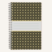 Diamond Pattern Noir Notizblock (Vorderseite)