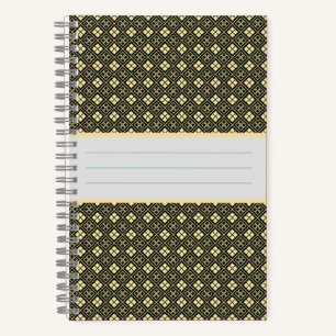 Diamond Pattern Noir Notizblock