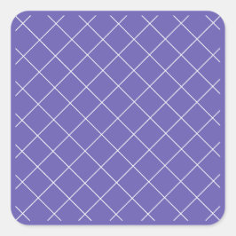 Diamond Pattern purple Quadratischer Aufkleber