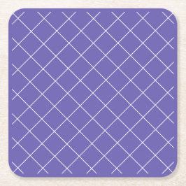 Diamond Pattern purple Rechteckiger Pappuntersetzer