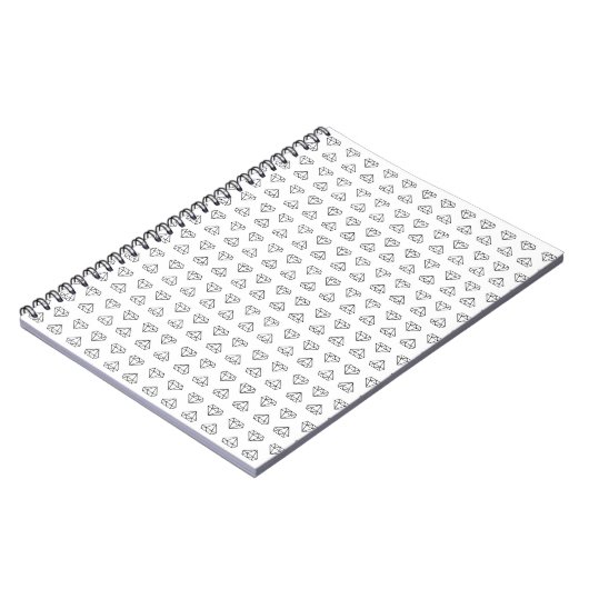 Diamond Pattern Spiral Notebook Notizblock (Linke Seite)
