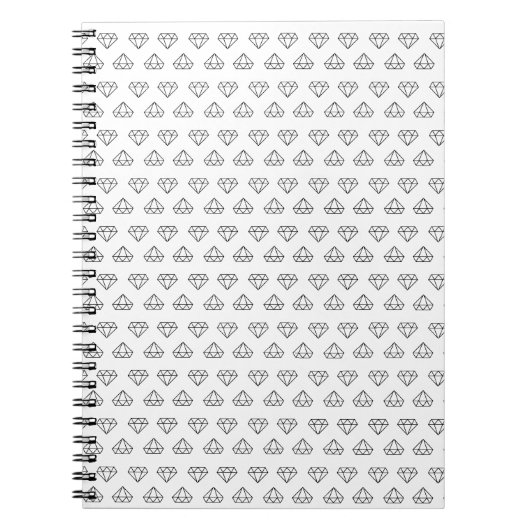 Diamond Pattern Spiral Notebook Notizblock (Vorderseite)