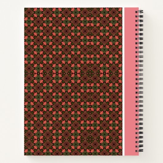 Diamond Pattern Spiral Notebook Notizblock (Rückseite)