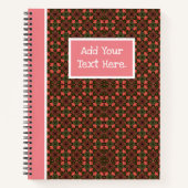 Diamond Pattern Spiral Notebook Notizblock (Vorderseite)