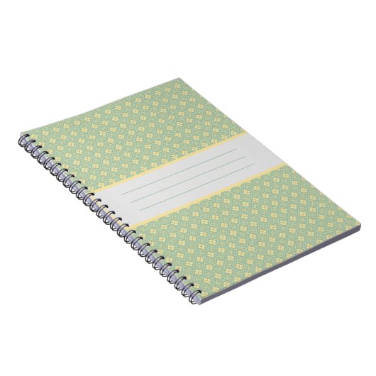 Diamond Pattern Teal Notizblock (Rechte Seite)
