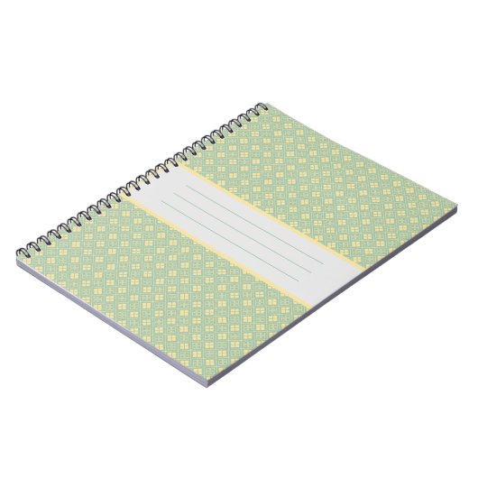 Diamond Pattern Teal Notizblock (Linke Seite)