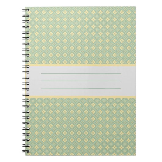 Diamond Pattern Teal Notizblock (Vorderseite)