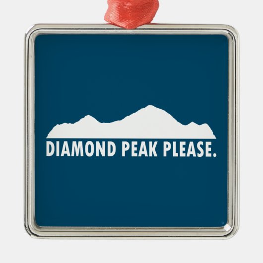 Diamond Peak bitte Ornament Aus Metall (Vorne)
