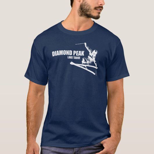 Diamond Peak Lake Tahoe Skier T-Shirt (Vorderseite)