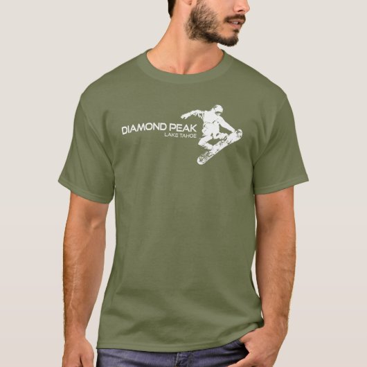 Diamond Peak Lake Tahoe Snowboarder T-Shirt (Vorderseite)