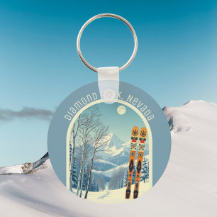 Diamond Peak Nevada Lake Tahoe Ski-Souvenir  Schlüsselanhänger