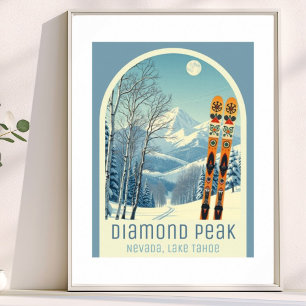 Diamond Peak Nevada Skigebiet Lake Tahoe Poster