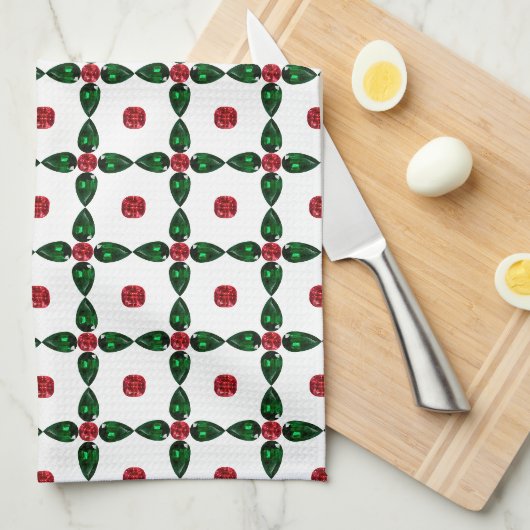 Diamond Pear Pattern Geschirrtuch (Viertel Falte)