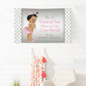 Diamond Pearl Ethnic Princess Baby Dusche Banner (Insitu)