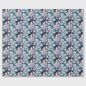 Diamond & Pearl Snowflake Lace Weihnachtsmuster Geschenkpapier (Flach)