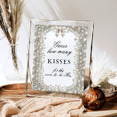 Diamond & Pearl Wie viele Kisses Bridal Shower Gam Poster