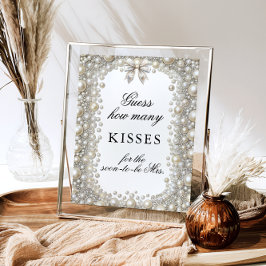 Diamond & Pearl Wie viele Kisses Bridal Shower Gam Poster