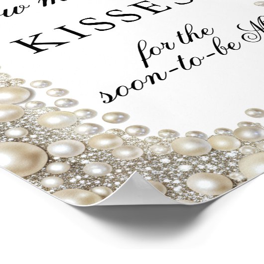 Diamond & Pearl Wie viele Kisses Bridal Shower Gam Poster (Ecke)