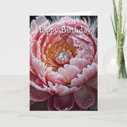 Diamond Peony Karte (Vorderseite)