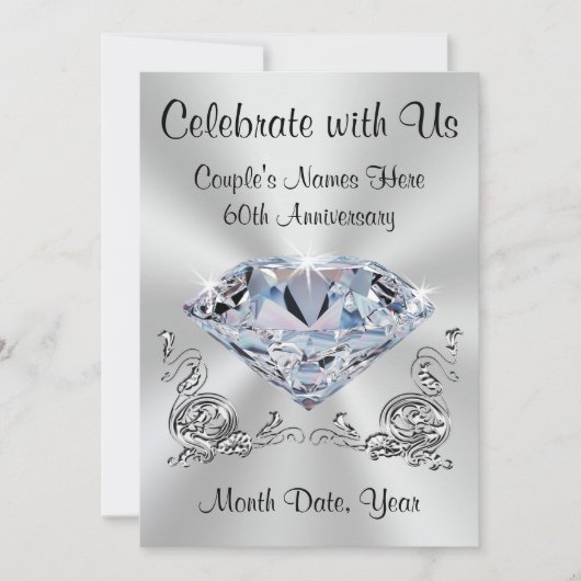 Diamond Personalisiert, Einladungen zum 60. Jahres (Vorderseite)