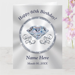 Diamond, Personalisierten 60. Geburtstagskarten fü Karte