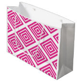 Diamond [pink] - Japanese Traditional Pattern Große Geschenktüte (Vorderseite Schrägansicht)