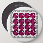 Diamond Pink Tourmaline Button (Vorne & Hinten)