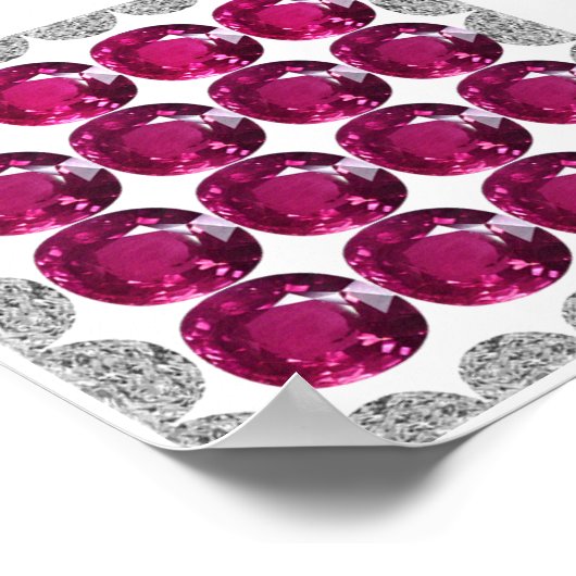 Diamond Pink Tourmaline Poster (Ecke)