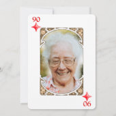 Diamond Playing Card Einladung zum 90. Geburtstag (Rückseite)