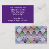 Diamond Quilt Pattern  Custom Business Cards Visitenkarte (Vorne/Hinten)