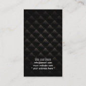 Diamond Quilt QR Code DJ Music Business Card Visitenkarte (Rückseite)