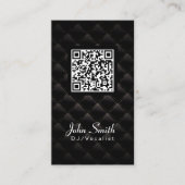 Diamond Quilt QR Code DJ Music Business Card Visitenkarte (Vorderseite)