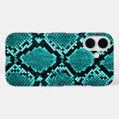 Diamond Rattlesnake Snake Skin aqua Case-Mate iPhone Hülle (Rückseite (Horizontal))