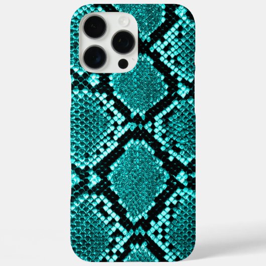 Diamond Rattlesnake Snake Skin aqua Case-Mate iPhone Hülle (Rückseite)