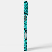 Diamond Rattlesnake Snake Skin aqua Case-Mate iPhone Hülle (Rückseite / Rechts)